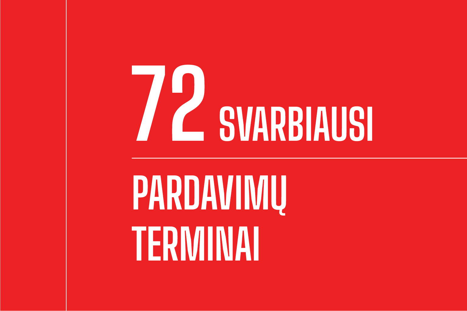 72 Svarbiausi pardavimų terminai