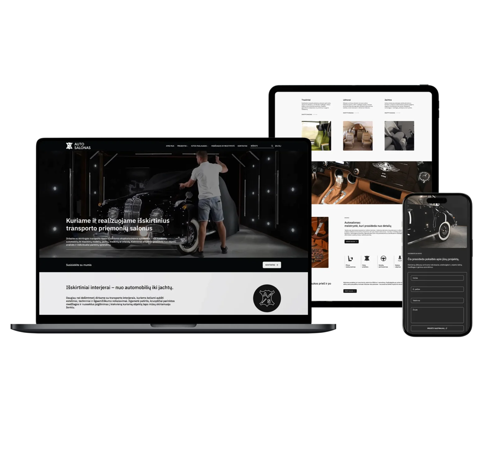Viselio Mockup autosalonas