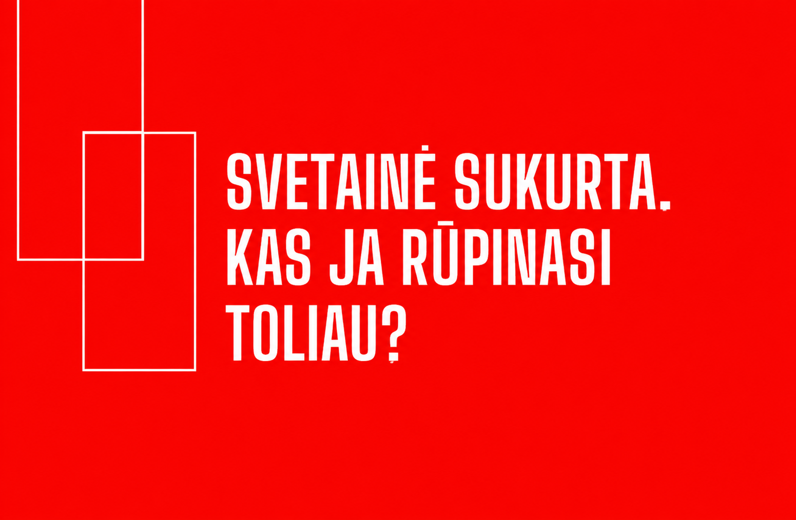 Interneto svetainė sukurta. Kas ja rūpinasi toliau? Svetaine sukurta. Kas rupinasi